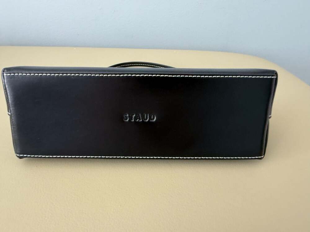 Staud Kaia Leather Shoulder Bag in Black - Picture 2 of 6